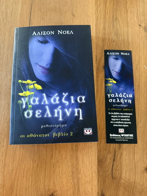 Blue Moon by Alison Noel with bookmark, like new
