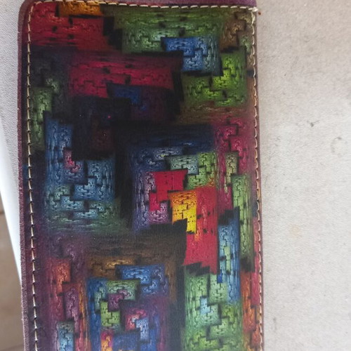 Leather tobacco case like new with magnetic closure