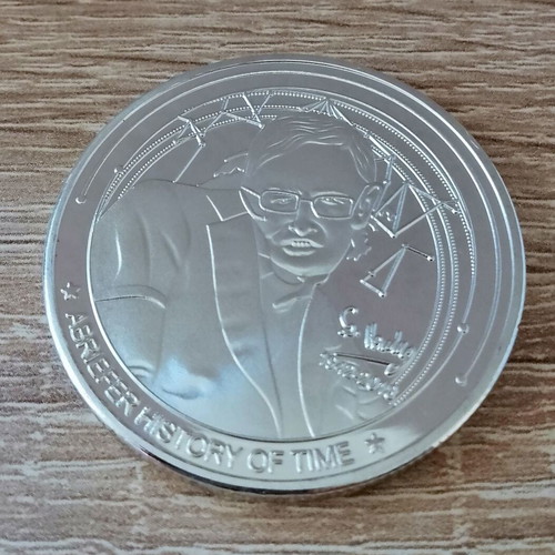 Stephen Hawking commemorative coin 2018 like new, nickel
