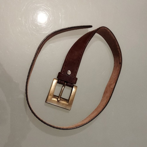 Leather belt brown like new, size 90