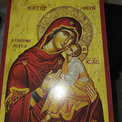 Christian icon The Virgin Mary Glykofilousa like new