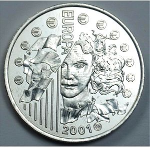 Γαλλία - 6,55957 Francs 2001, Ασημένιο