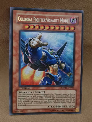 Colossal Fighter/Assault Mode Yu-Gi-Oh! card like new Secret Rare