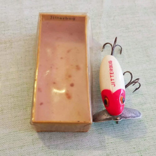 Fred Arbogast Jitterbug vintage fishing lure used with original box