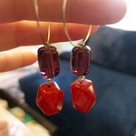 Handmade red earrings new
