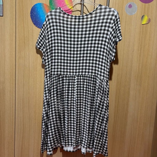 Summer dress used, size XL, black and white