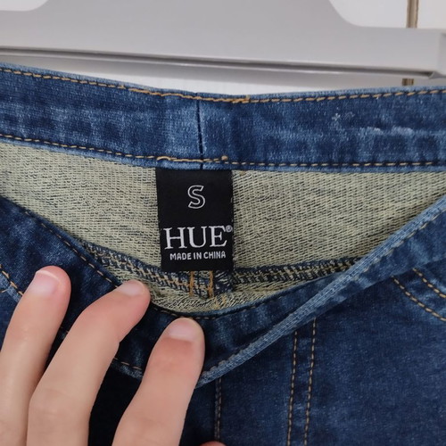 Hue women's denim leggings small used with defect