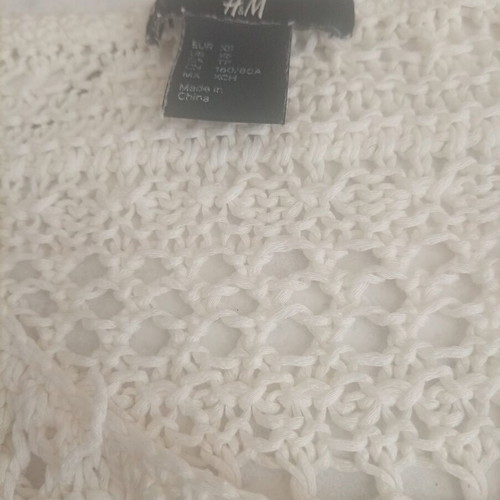 H&M beachwear dress, white, size S