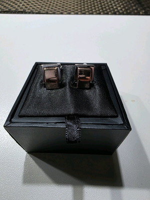 Men's cufflinks with case like new, silver