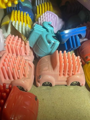 Vintage ρετρό μολυβοθήκη σκαντζόχοιρος καινούργια - αυτοκινητάκι