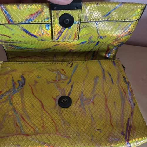 Desigual crossbody bag iridescent snakeprint multicolored like new
