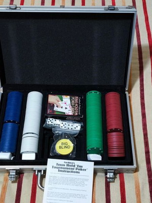 Poker set 199 chips used, aluminum case
