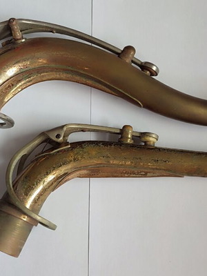 Saxophone Necks alto and tenor used with oxidation