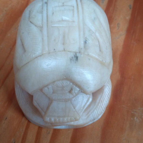 Decorative scarab alabaster handmade used