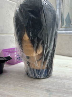 Haircut doll with natural hair new
