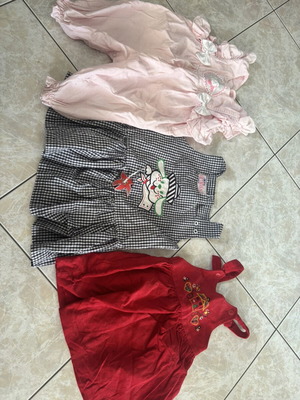 Baby dresses and rompers, set of 3