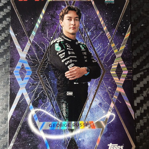 George Russell Diamond Infinity Ultra Rare Chase Insert Topps F1 Turbo Attax card