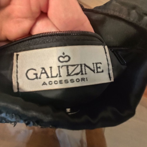 Evening black fabric handbag like new with small sequins