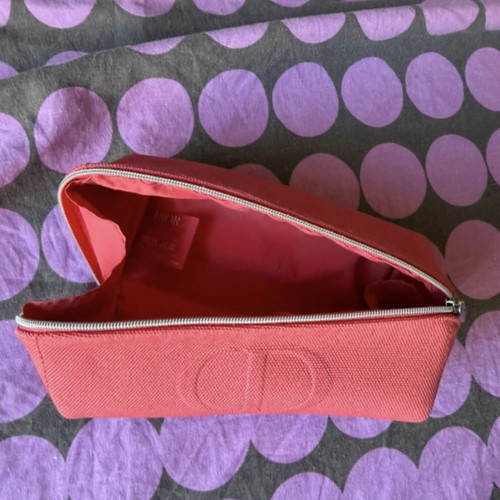 Dior toiletry bag like new, red