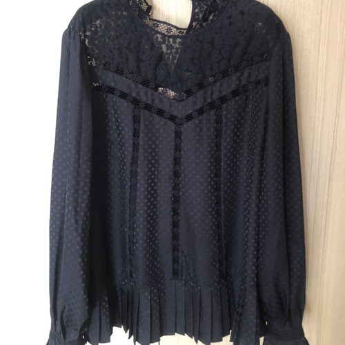 Ted Baker new black blouse size L with lining