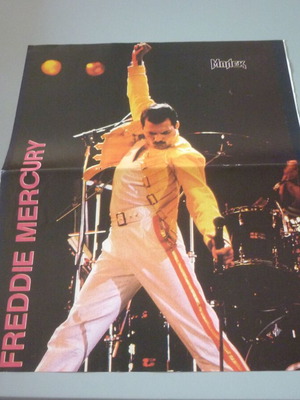 Freddy Mercury Paula Abdul διπλή συλλεκτική αφίσα μεταχειρισμένη