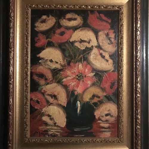 Manos Zacharakis painting oil on canvas 50x65 framed