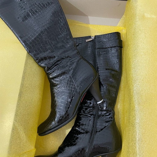 Alberto Guardiani boots new with snake print black size 39