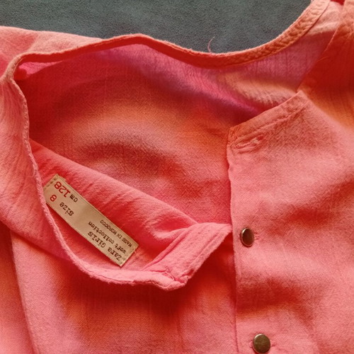 Zara Girls romper playsuit coral pink size 8y 128 cm like new