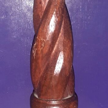 Wooden candlestick used, 30 cm height