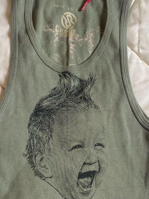 Rare Vintage Y2K Rare by Replay graphic tank top vest μέγεθος small