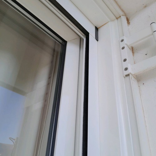 Balcony door like new 225×130 with glass and shutters