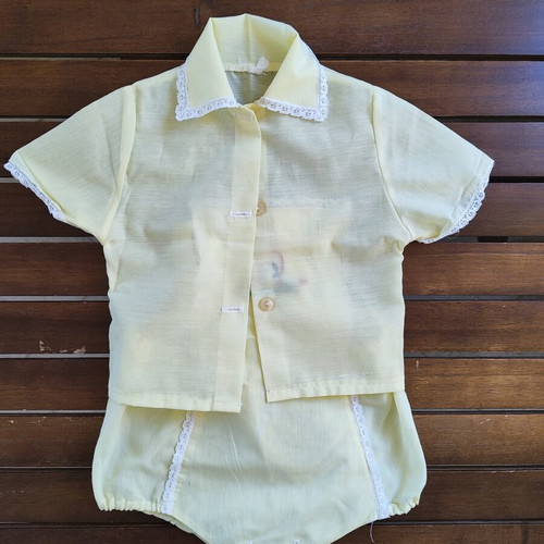 Vintage Baby Set 2pcs Romper and Shirt Like New 0-3 Months