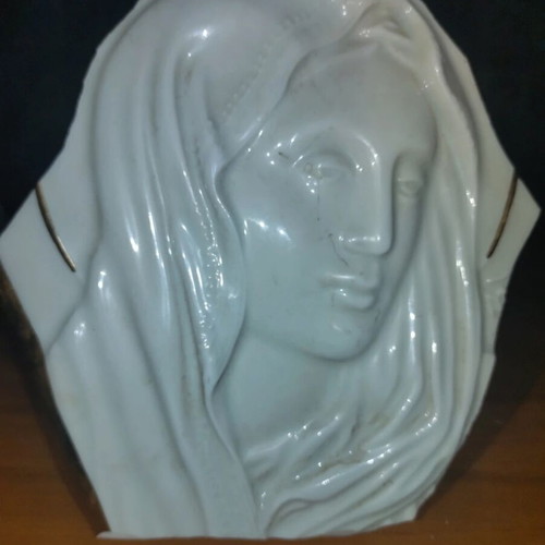 Replica Byzantine icon of Panagia porcelain and gold like new