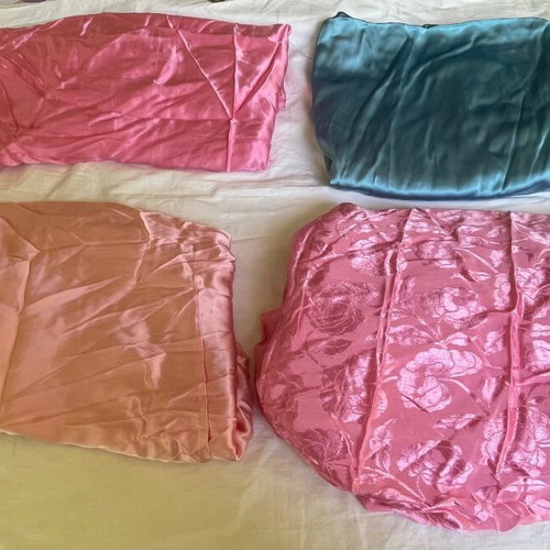 Satin fabric scraps set new in various colors