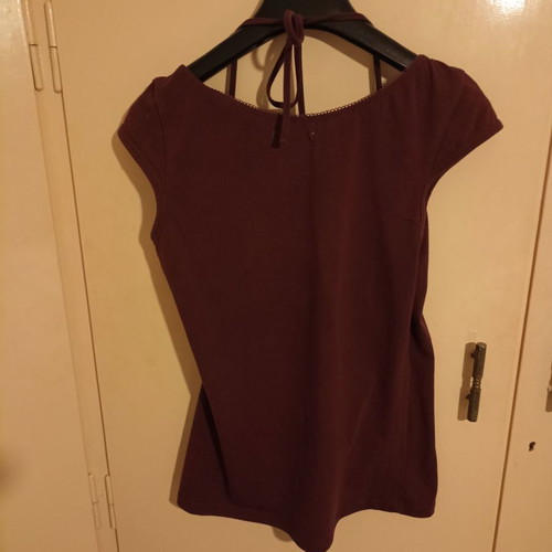 Zara blouse used, size M, burgundy with built-in top