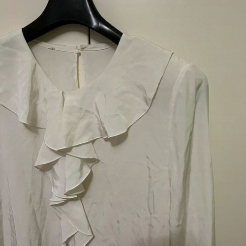 White vintage shirt used, size L, with cuffs