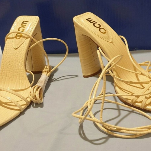 Ego high-heeled sandals beige new, size 40, with straps