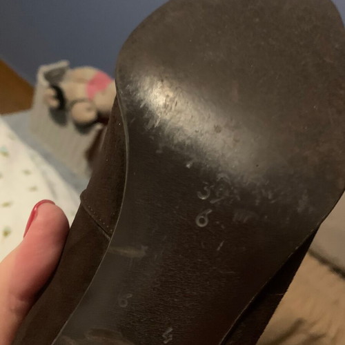 Next suede brown shoes like new, size 39 with strap