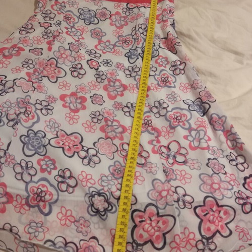 Sleeveless dress for women, pink and white, size XL