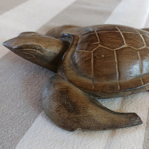 Wooden decorative turtle new, hand-carved