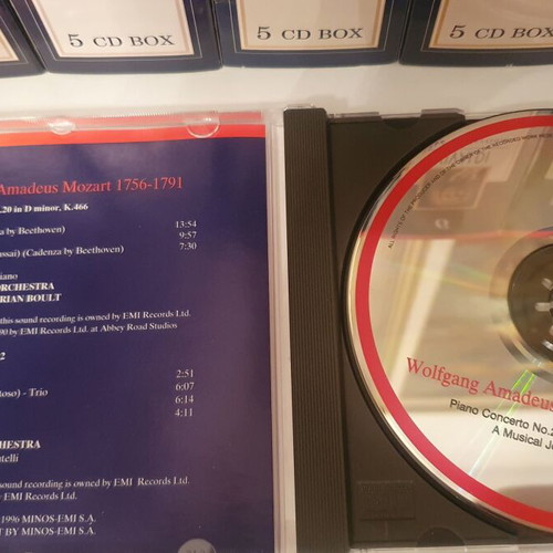 Collectible CD cases like new, 20 boxes x 5 CDs, classical music