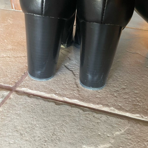 Attrattivo tall boots like new, size 39-40, black, 9 cm heel