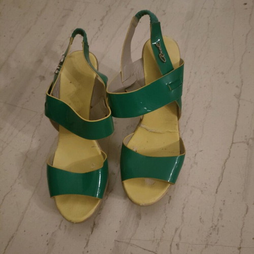 Axel sandals used, size 39, green with yellow