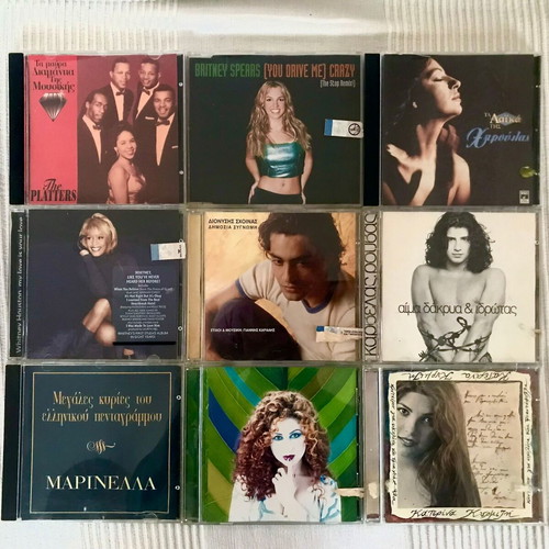 Pop CD collection of 9 Greek and international used