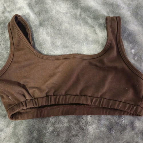 Crop top used, brown, size L