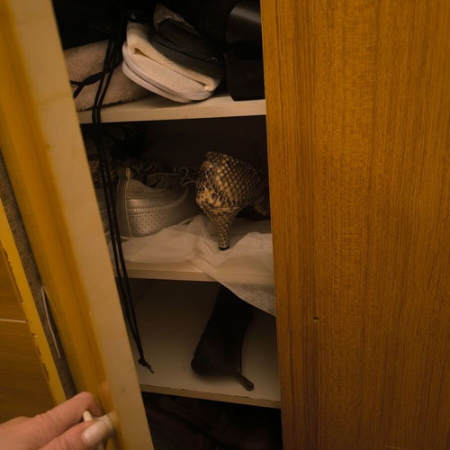 Storage cabinet with shelves used, includes knob gift, height 80cm