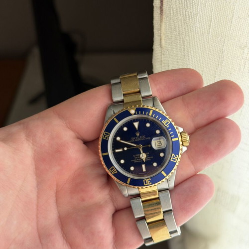 Rolex Submariner 16613 Two Tone Bluessy watch like new