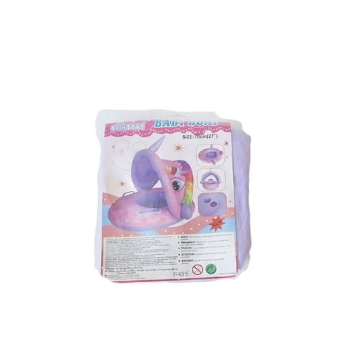 Swimtrainer with Pink Unicorn Seat and Sunshade 70cm new