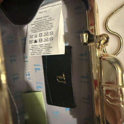 Trussardi clutch genuine unused black and gold