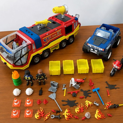 Playmobil Fire Brigade Large Set with 3 Vehicles & Accessories